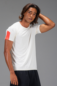 T-Shirt Run Masculina Off white