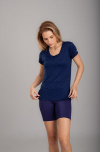 T-Shirt Energy Feminina Azul Marinho
