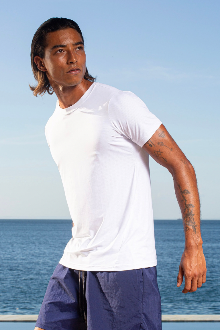 T-Shirt Treino Masculina Branco