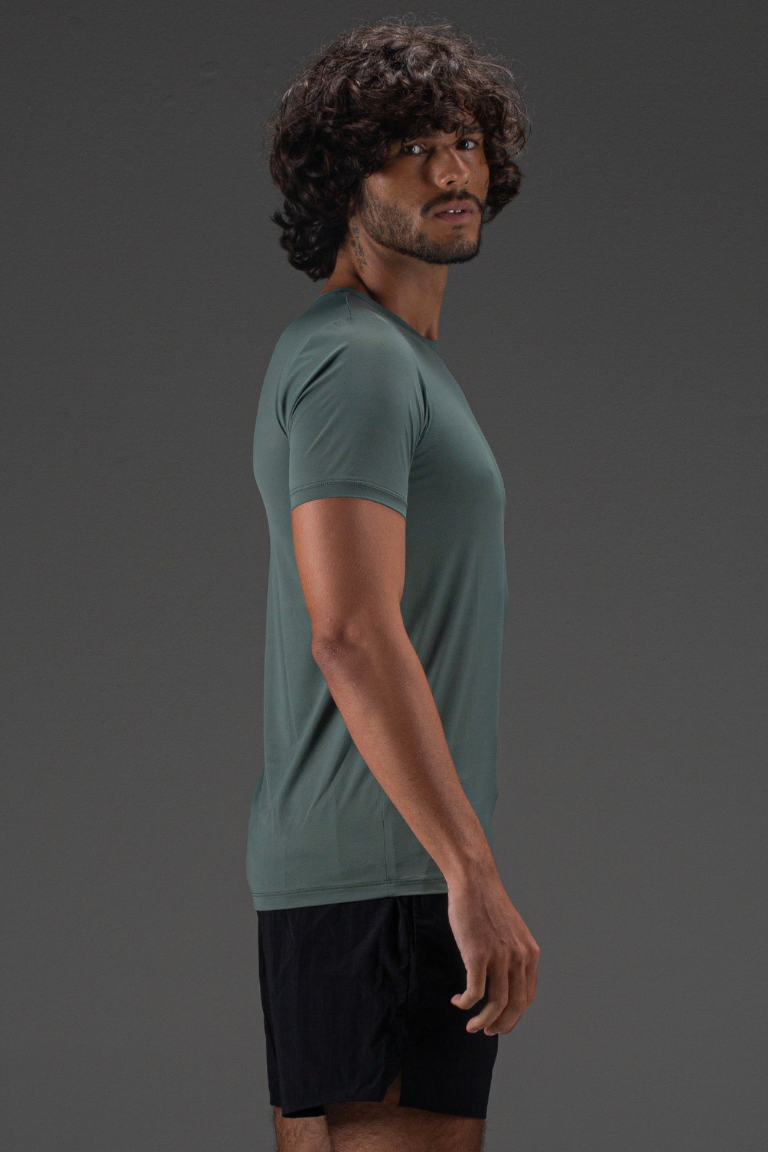 T-Shirt Tech Masculina Verde