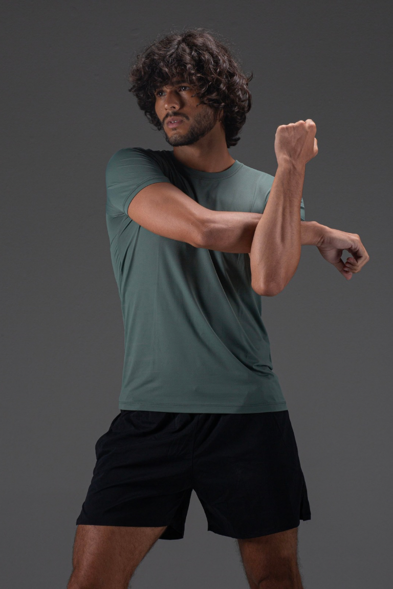 T-Shirt Tech Masculina Verde