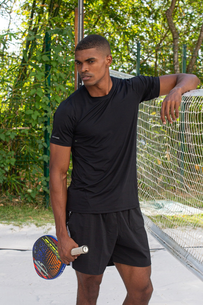 T-Shirt Treino Masculina Preto
