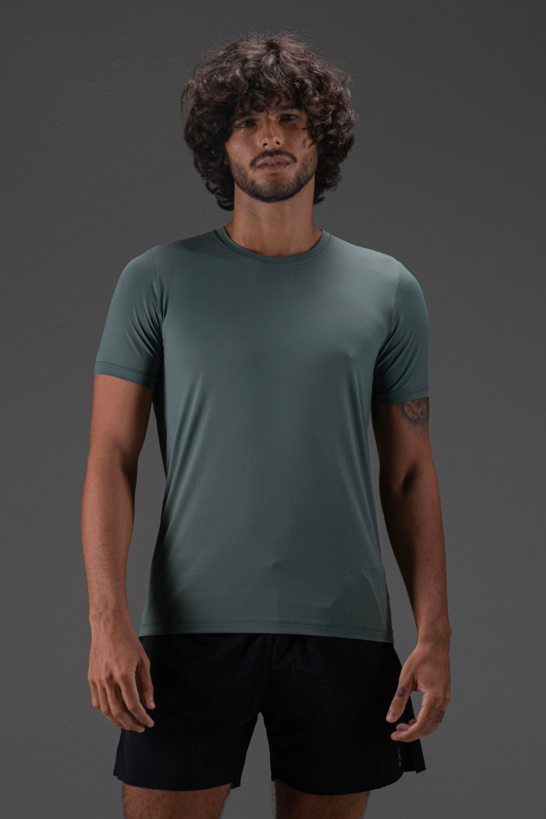 T-Shirt Tech Masculina Verde