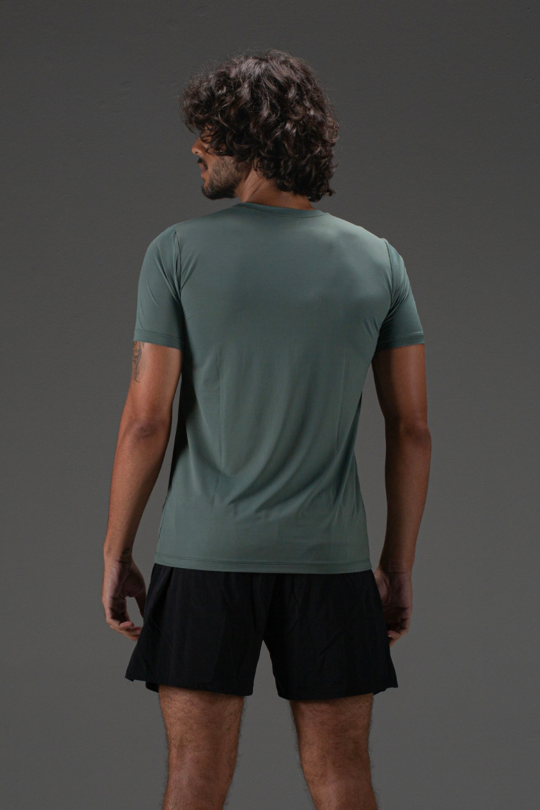 T-Shirt Tech Masculina Verde