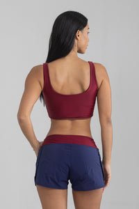 Short Athleisure Marinho com Vinho