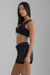 Short Athleisure Com Cós Preto