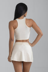 Top Cropped Urban Off White