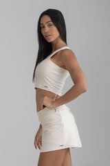 Top Cropped Urban Off White