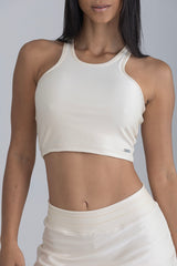 Top Cropped Urban Off White