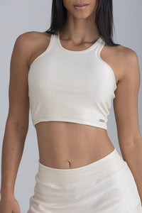 Top Cropped Urban Off White