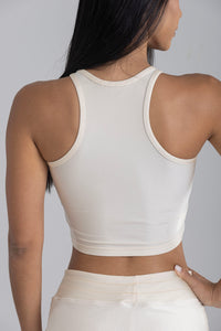 Top Cropped Urban Off White